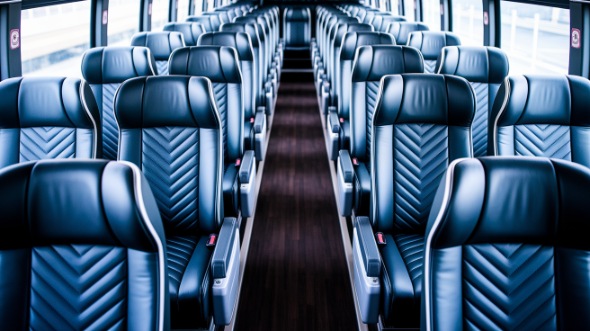50 passenger charter bus inside shelby