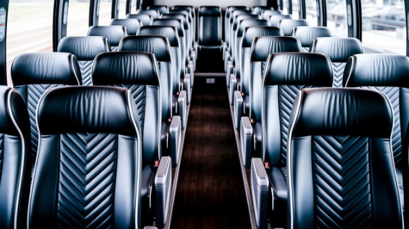 54 passenger charter bus inside southfield