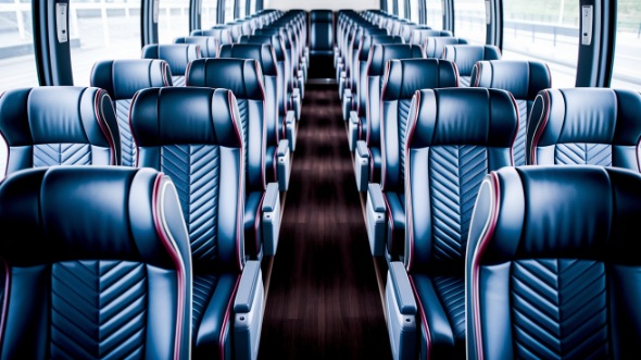 55 passenger charter bus inside shelby