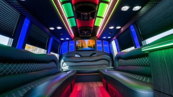 party bus rental interior pontiac